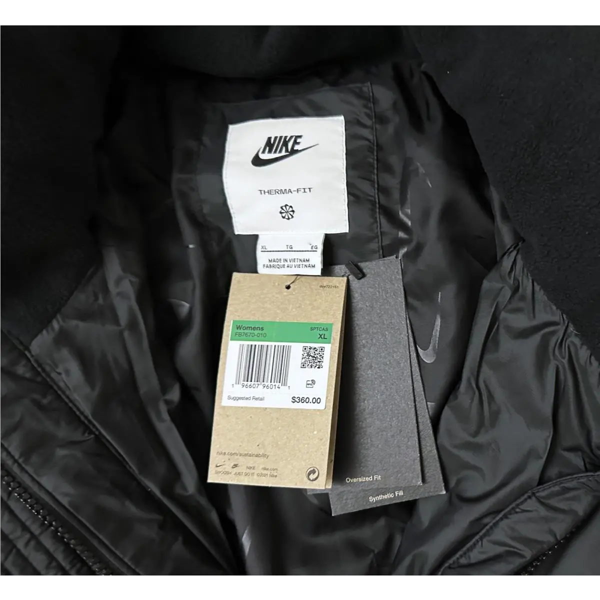 Nike clothing - Nike Puffer PrimaLoft Sportswear Swoosh - Black (UPC: 196607960141) 11