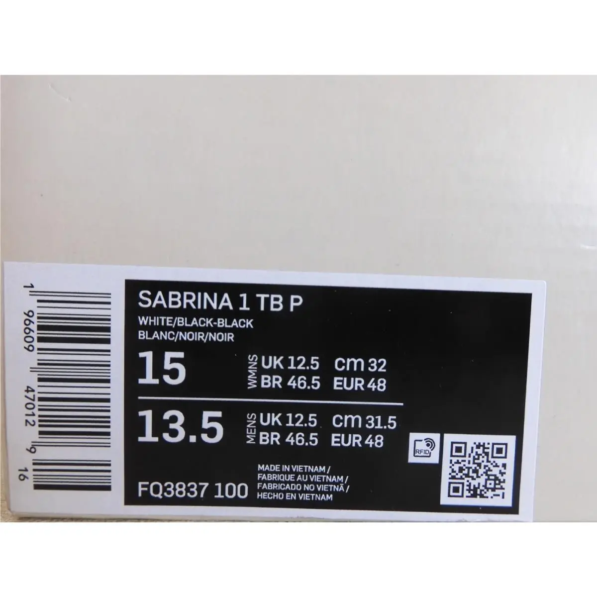 Nike shoes - Nike Sabrina 1 - Sabrina - FQ3837-100 - White (UPC: 196609470129) 3