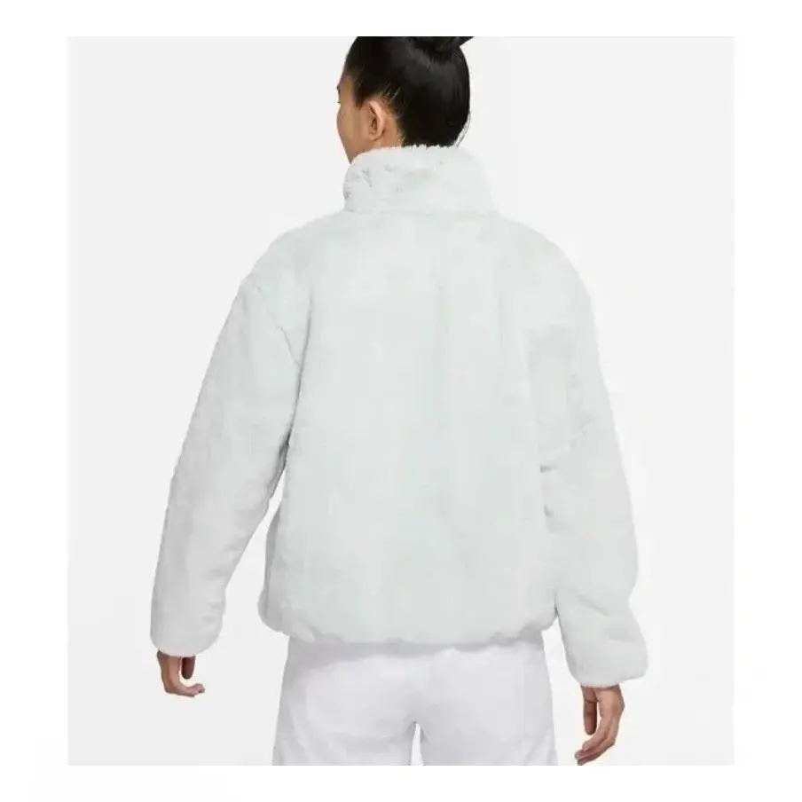 Nike clothing - Nike Sportswear Faux Fur Oversized Swoosh Jacket - Blue 8