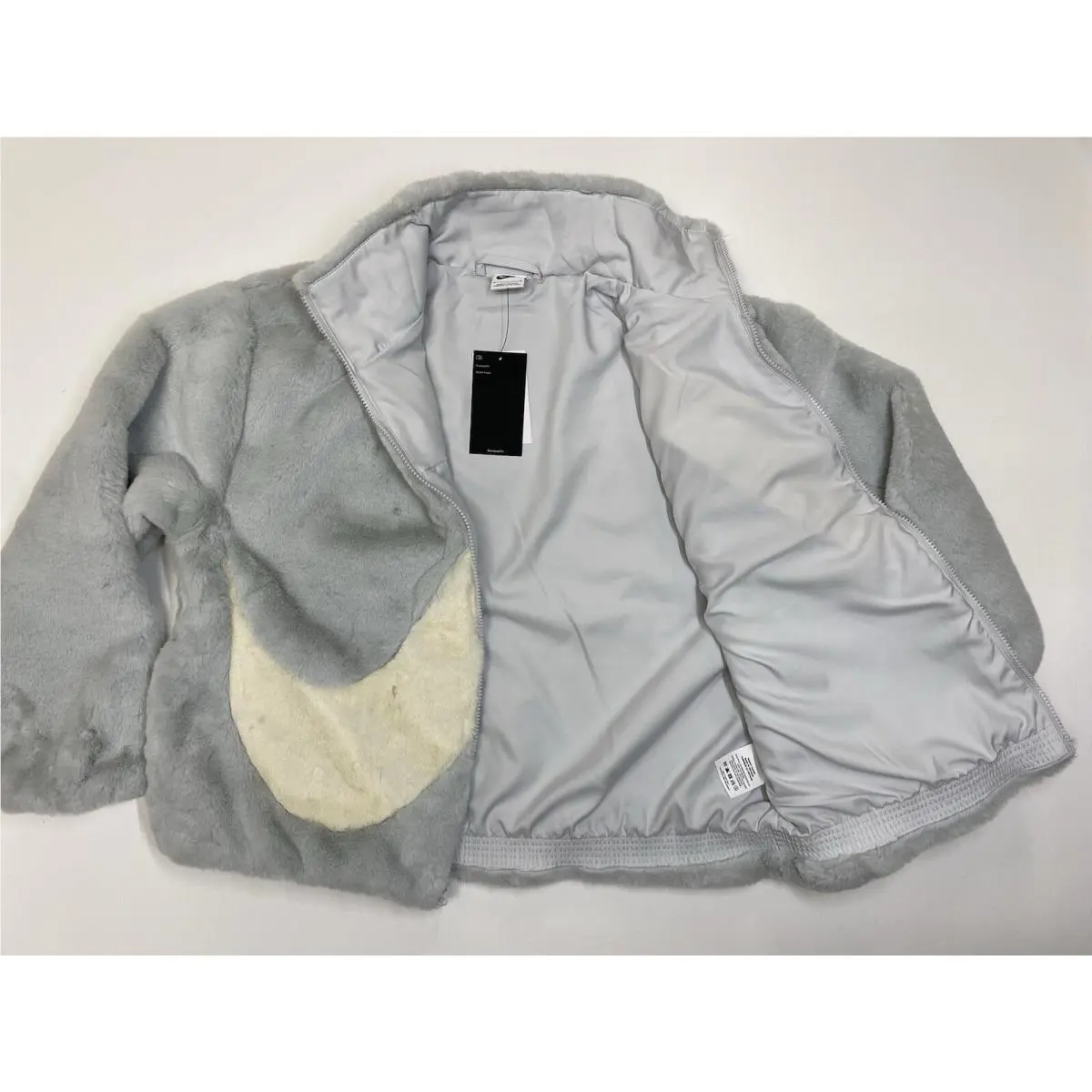 Nike clothing - Nike Sportswear Faux Fur Oversized Swoosh Jacket - Blue 4