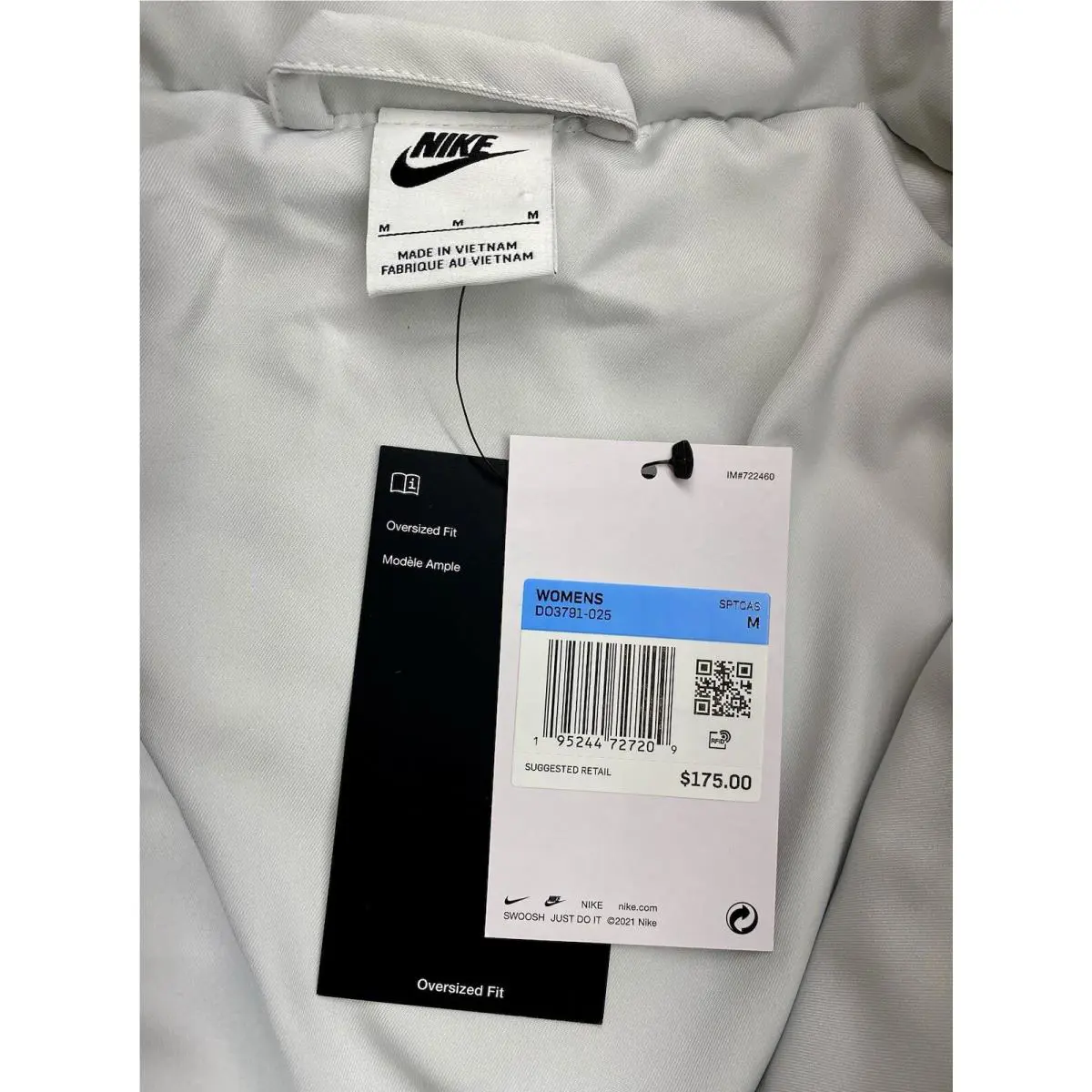 Nike clothing - Nike Sportswear Faux Fur Oversized Swoosh Jacket - Blue 3
