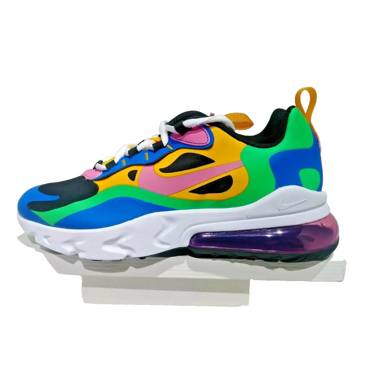 Nike shoes - Nike Air Max 270 React GS - CU4668-001 - Off Noir/University Gold/Soar/Magic Flamingo 2