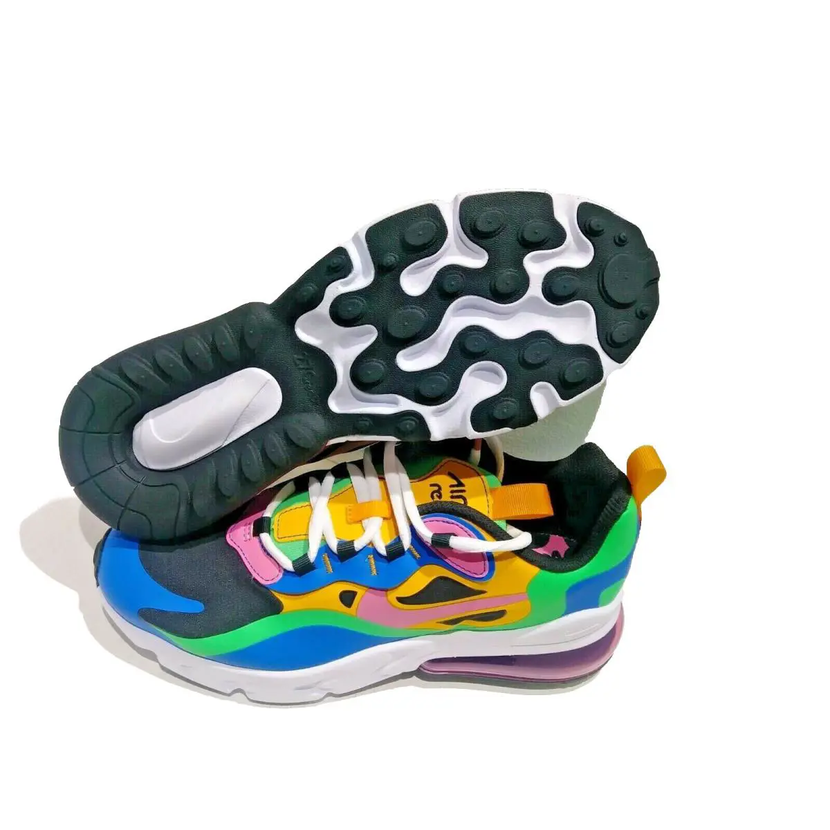Nike shoes - Nike Air Max 270 React GS - CU4668-001 - Off Noir/University Gold/Soar/Magic Flamingo 5