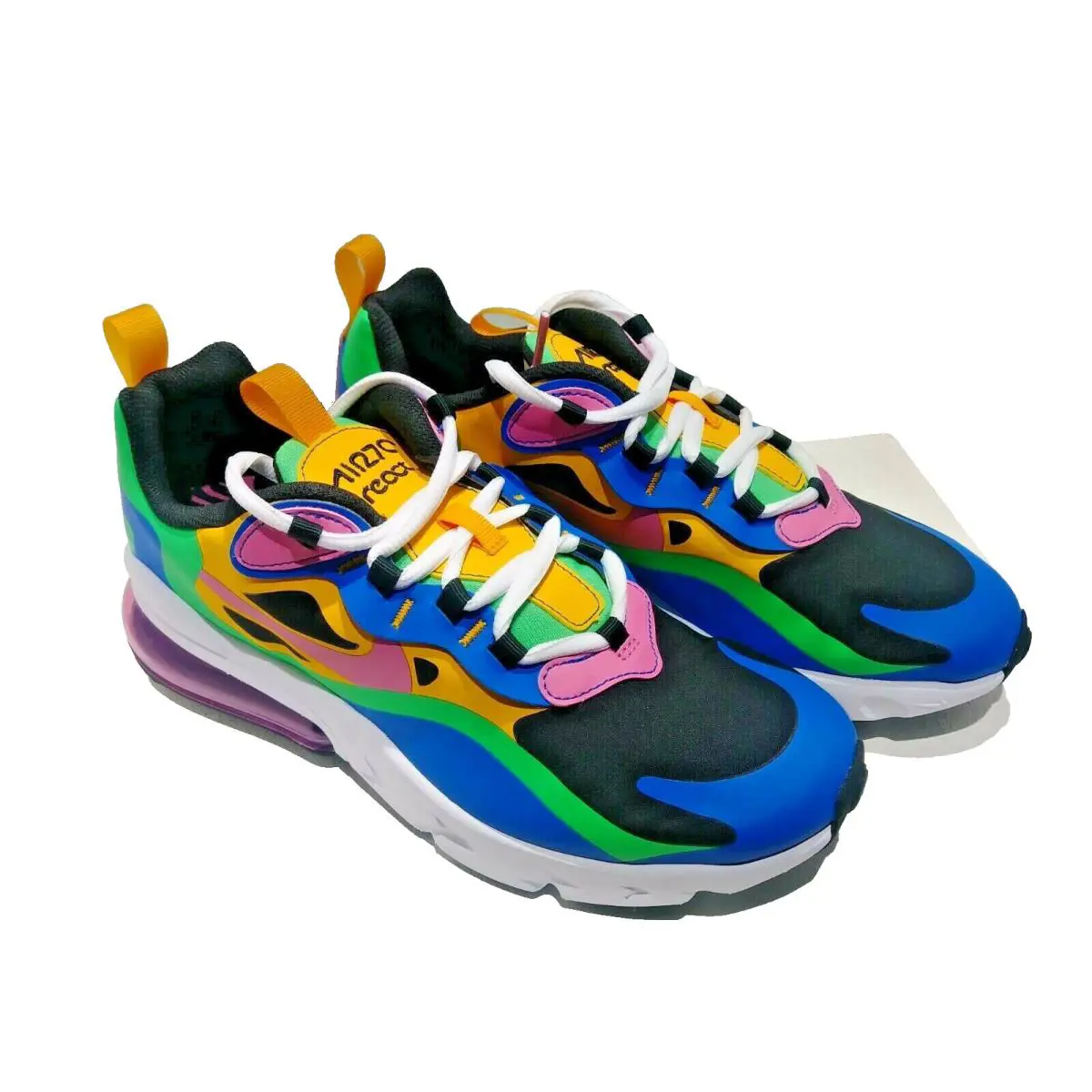 Nike shoes - Nike Air Max 270 React GS - CU4668-001 - Off Noir/University Gold/Soar/Magic Flamingo 6