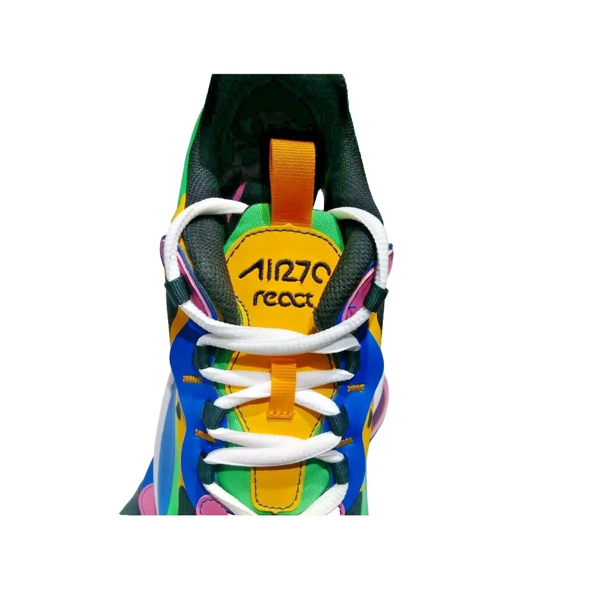 Nike shoes - Nike Air Max 270 React GS - CU4668-001 - Off Noir/University Gold/Soar/Magic Flamingo 4