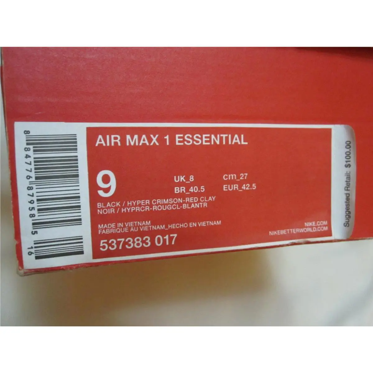 Nike shoes - Nike Air Max 1 Essential - 537383-017 - Multicolor (UPC: 0884776879615) 18