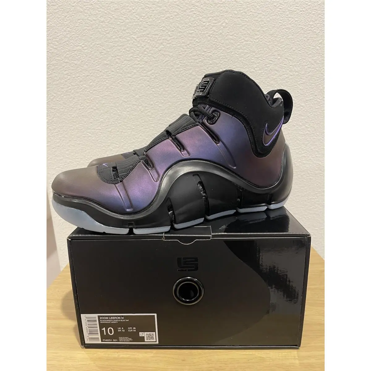 Zoom Lebron 4 Eggplant/varsity Purple - FN6251-001 Mens Size 10 by Nike