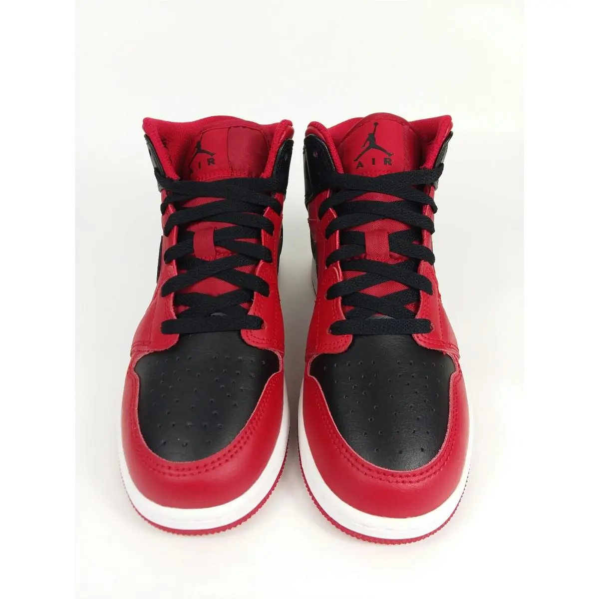 Nike shoes - Air Jordan 1 Mid GS - Gym Red / Black-White (UPC: 195866402232) 2
