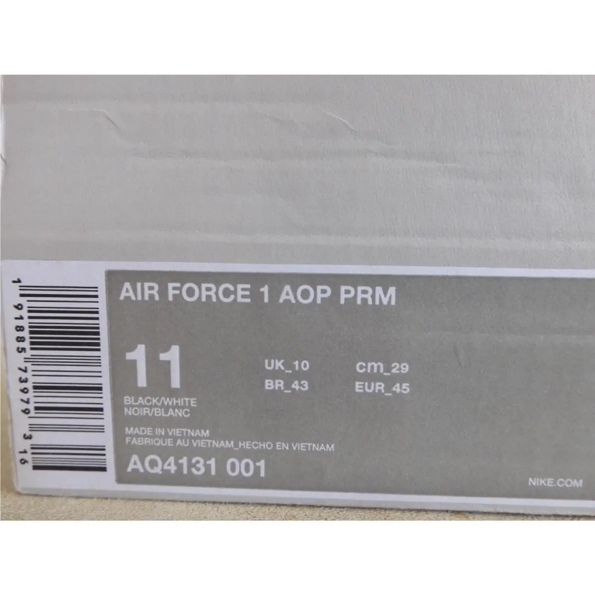 Nike shoes - Nike Air Force 1 - Air Force - AQ4131-001 - Black (UPC: 191885739793) 6