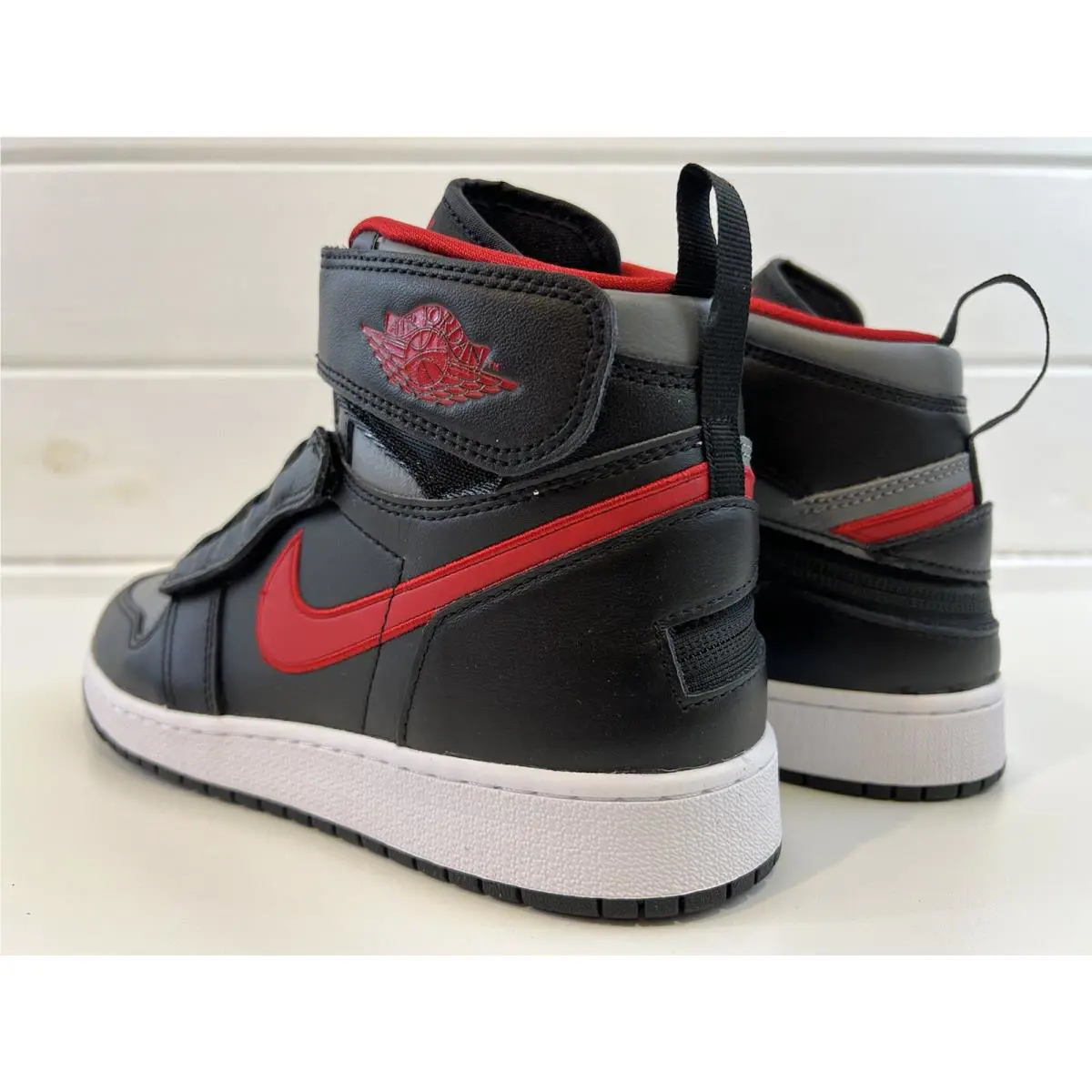 Nike shoes - Jordan 1 HI Flyease - Flyease - DC7986-006 - Black, Manufacturer: Black/Gym Red-Smoke Grey-White (UPC: 195243932963) 2