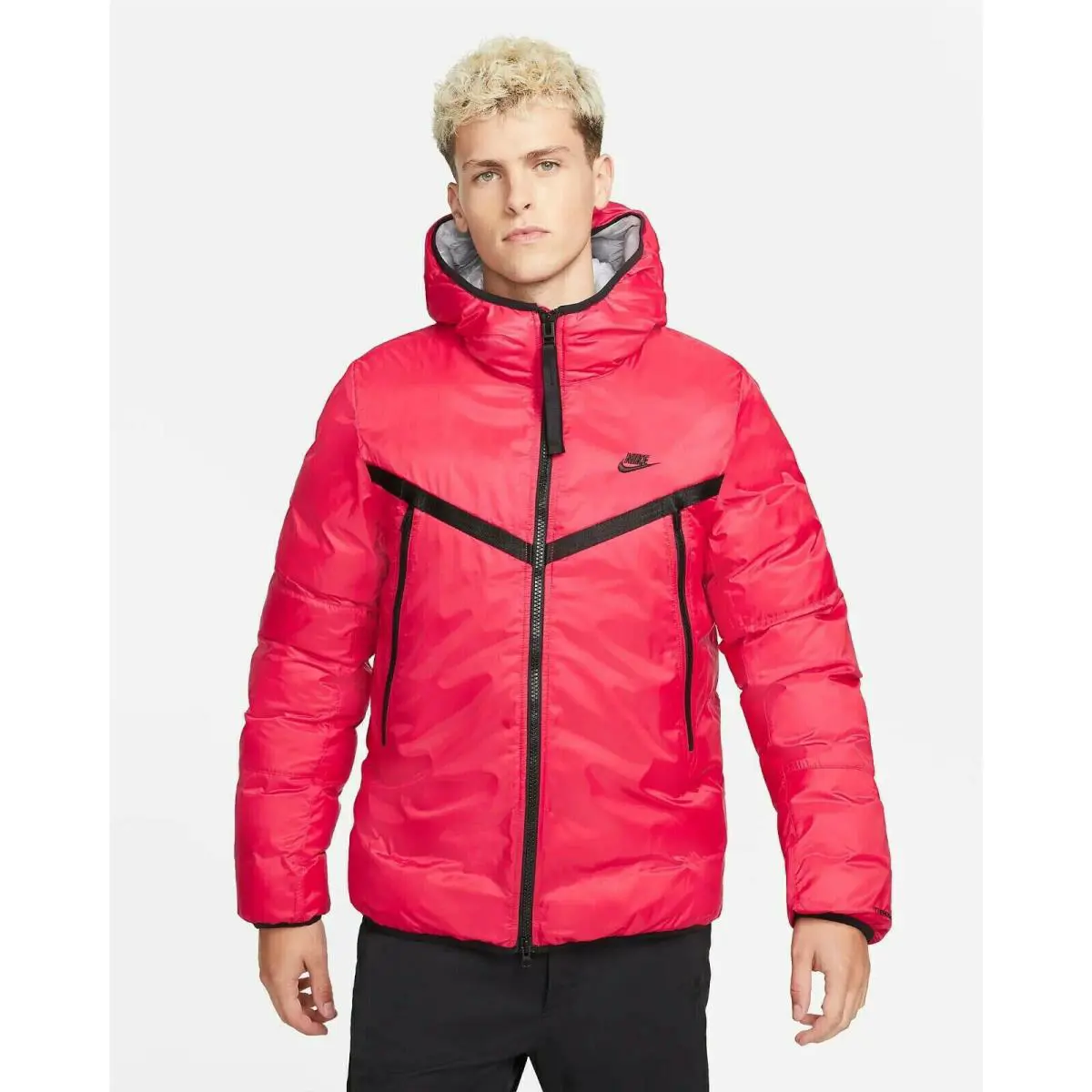 Nike clothing - Nike Sportswear Therma-FIT Men`s Hooded EcoDown Ja - Berry (UPC: 195239081910) 7