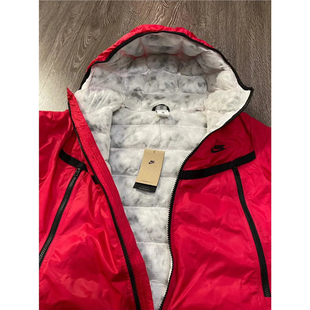 Nike clothing - Nike Sportswear Therma-FIT Men`s Hooded EcoDown Ja - Berry (UPC: 195239081910) 5