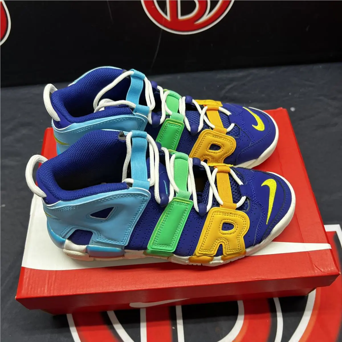 Nike shoes - Nike Air More Uptempo GS - Deep Royal Blue/Opti Yellow 0