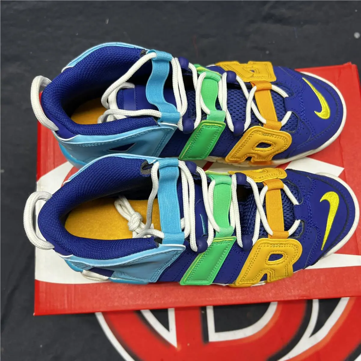 Nike shoes - Nike Air More Uptempo GS - Deep Royal Blue/Opti Yellow 1