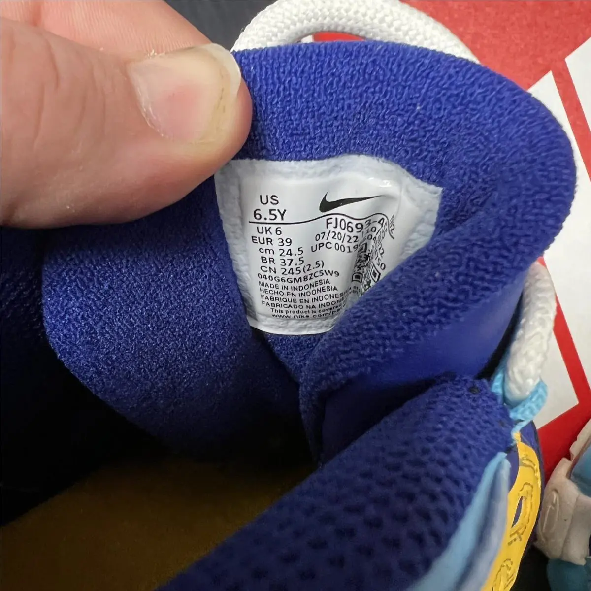 Nike shoes - Nike Air More Uptempo GS - Deep Royal Blue/Opti Yellow 2