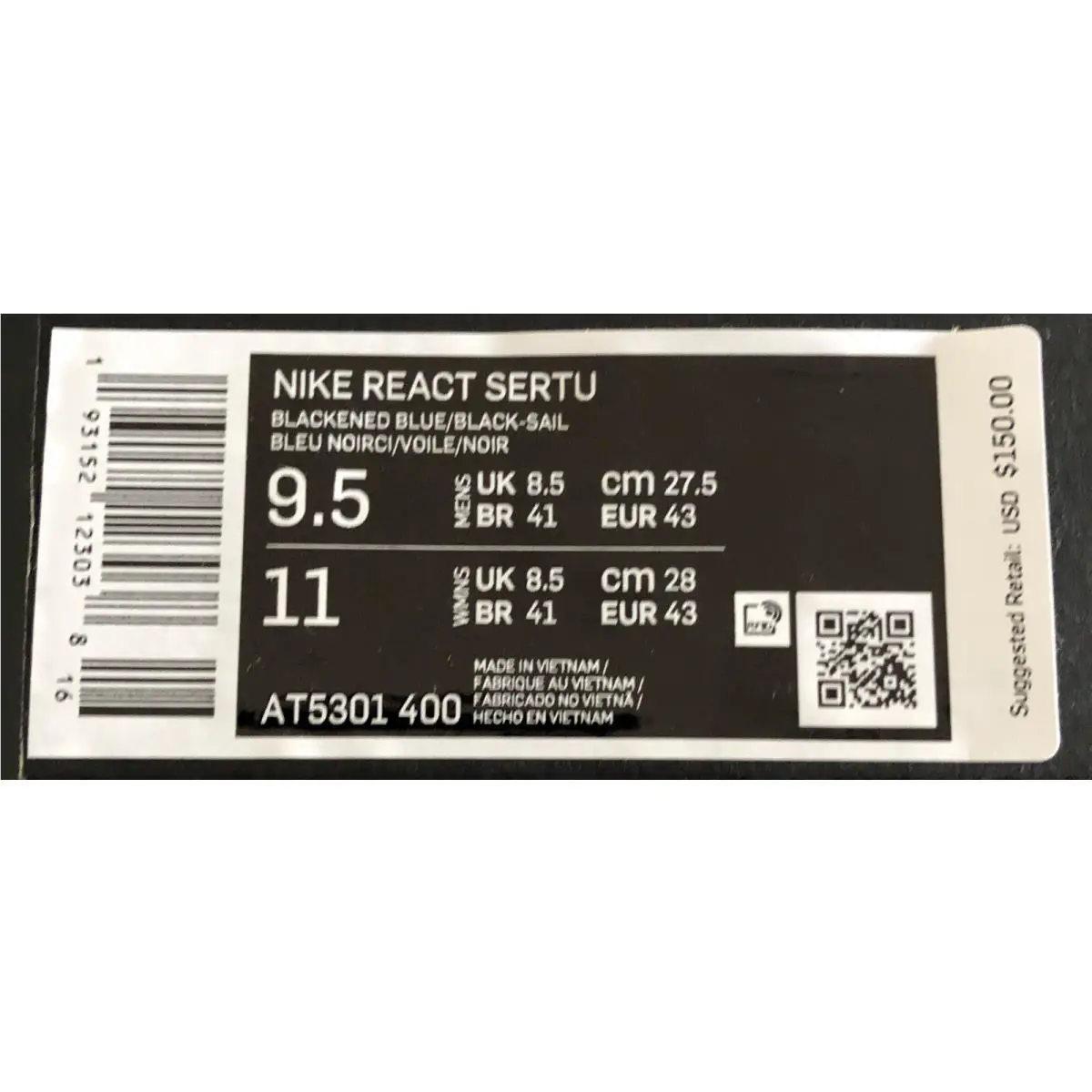 Nike shoes - Nike React Sertu - React Sertu - AT5301 - Multi Black Blue Sail (UPC: 193152123038) 10