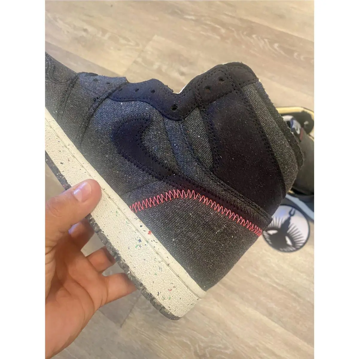 Nike shoes - Air Jordan 1 High Zoom Air - CW2414-001 - Black/Wolf Grey/Flash Crimson (UPC: 194276386699) 1