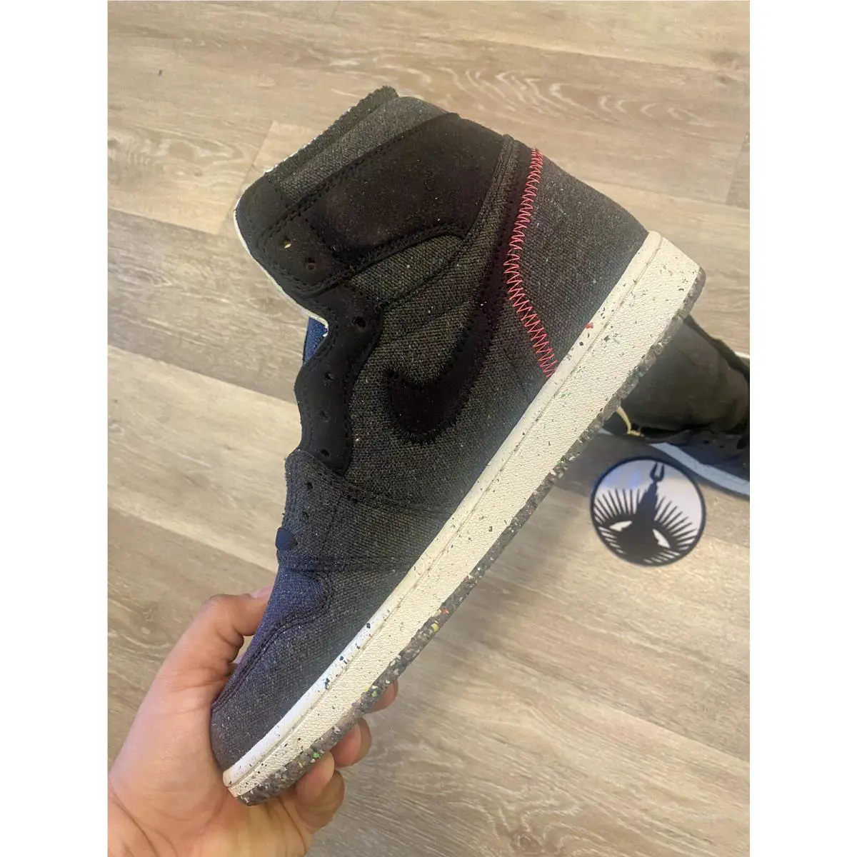Nike shoes - Air Jordan 1 High Zoom Air - CW2414-001 - Black/Wolf Grey/Flash Crimson (UPC: 194276386699) 3