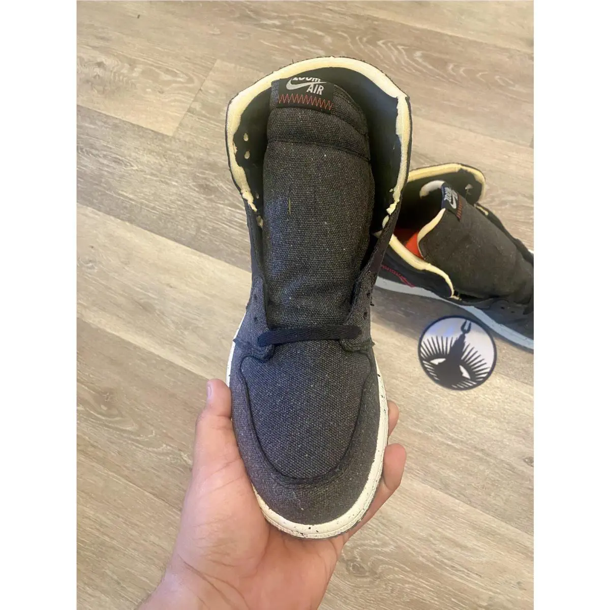 Nike shoes - Air Jordan 1 High Zoom Air - CW2414-001 - Black/Wolf Grey/Flash Crimson (UPC: 194276386699) 4