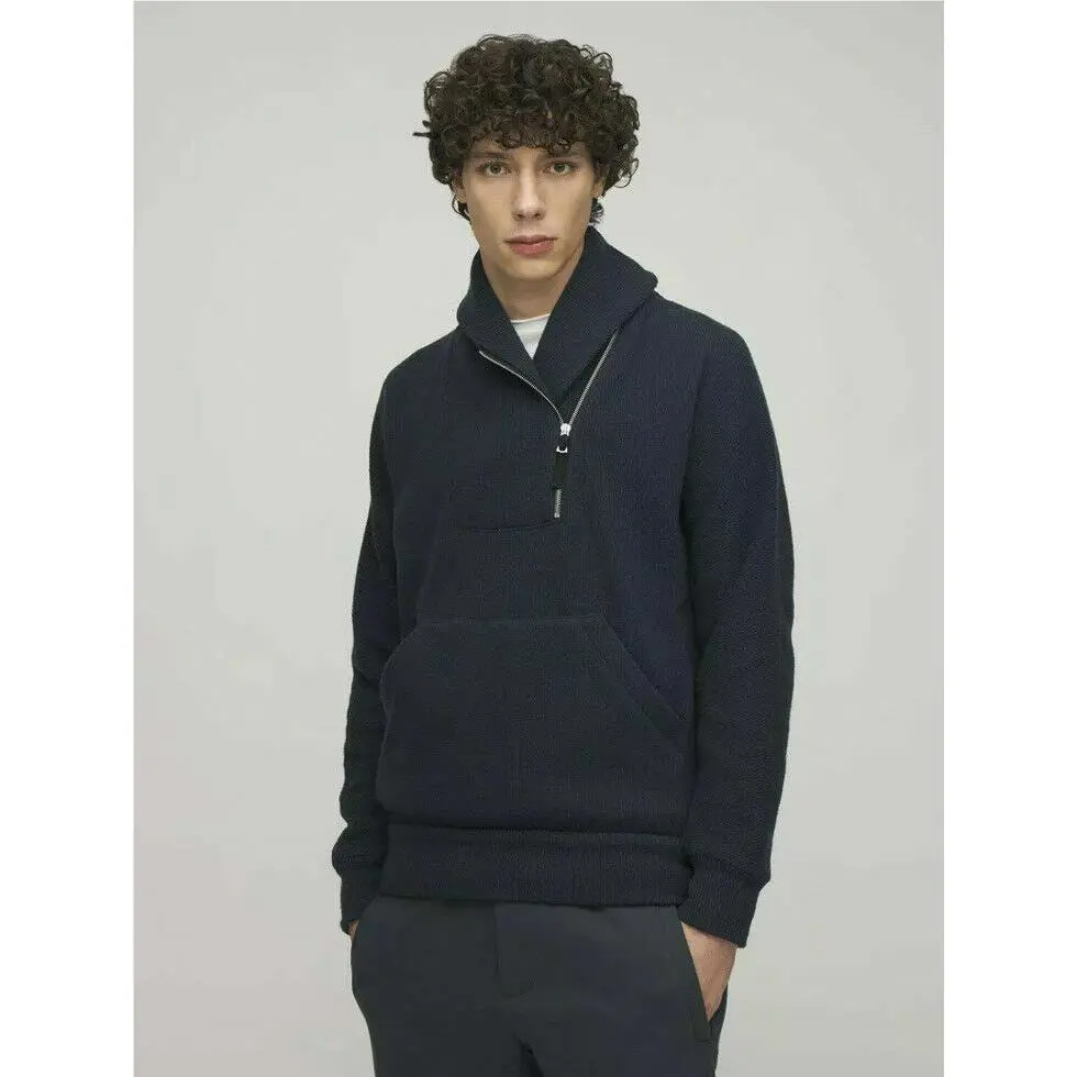 Nike Esc Every Stitch Considered Shawl Collar Sweater DC1026-414 Navy Men`s XL