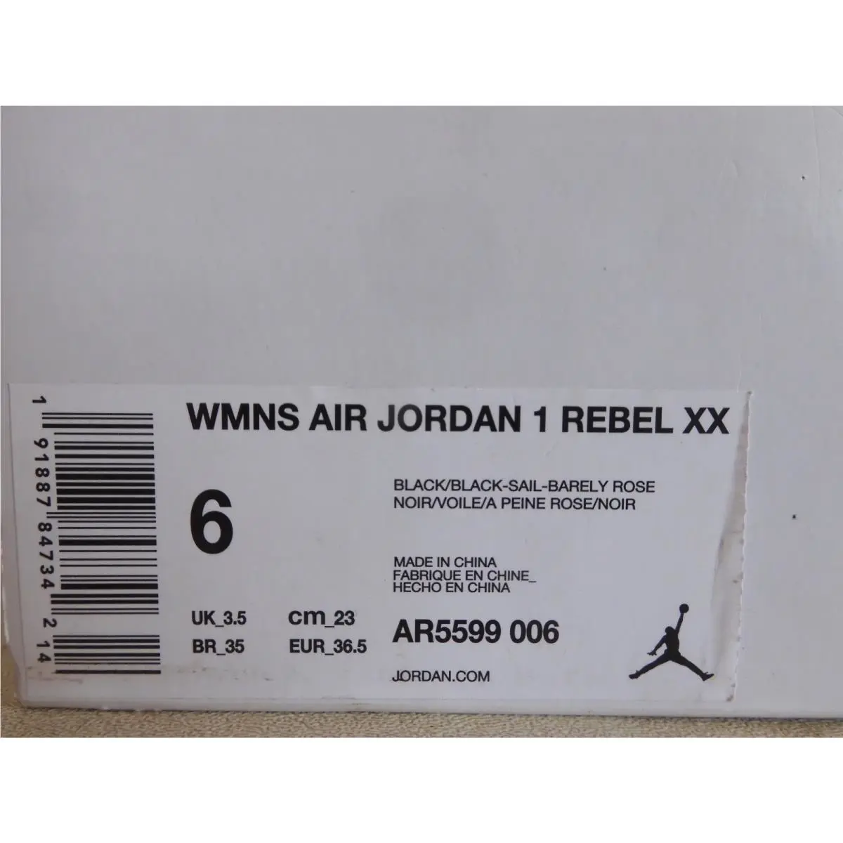 Nike shoes - Air Jordan 1 - Air - AR5599 006 - Black (UPC: 191887847342) 6