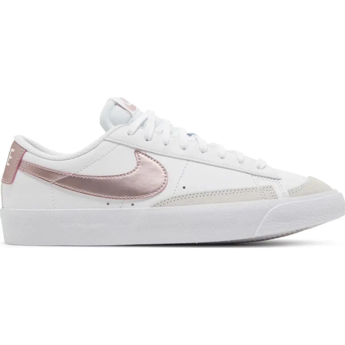 Nike Blazer Low `77 GS White Pink Glaze Sneakers Shoes DA4074-105 7Y Women`s 8.5 - White