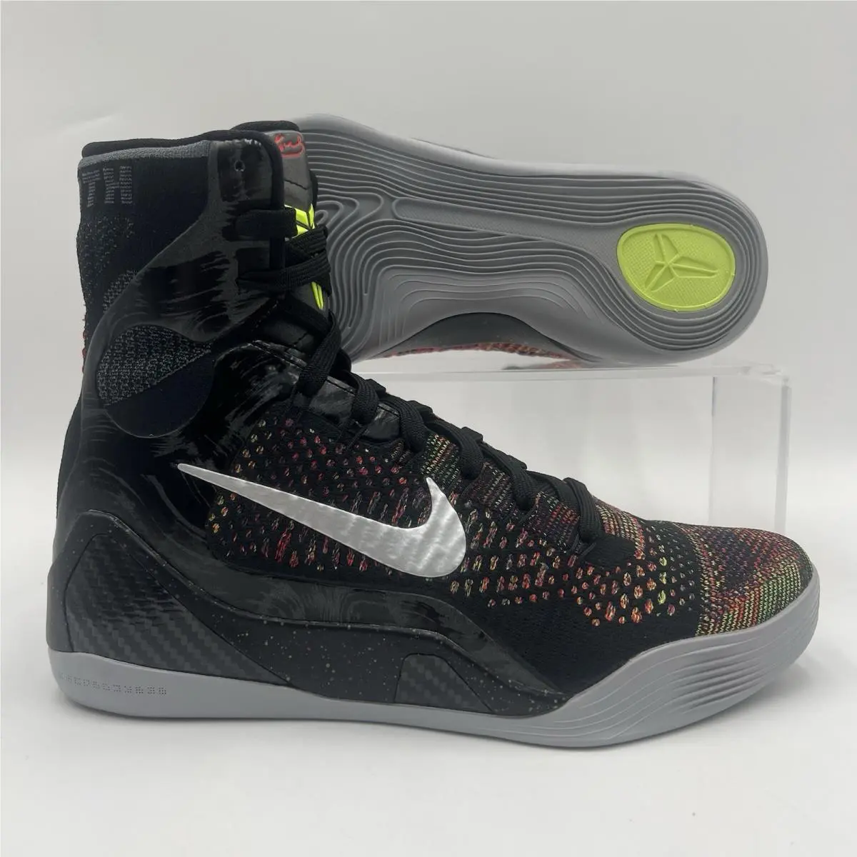Mens Size 9 Nike Kobe 9 Elite High Protro Black Basketball Shoes FZ7335 001 - Black