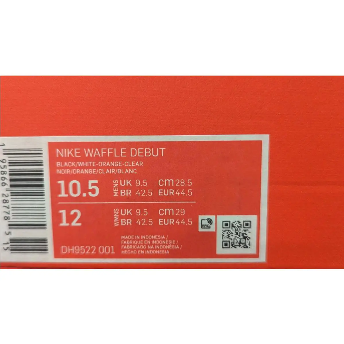 Nike shoes - Nike Waffle One - Waffle One - Blacl/White Orange 4