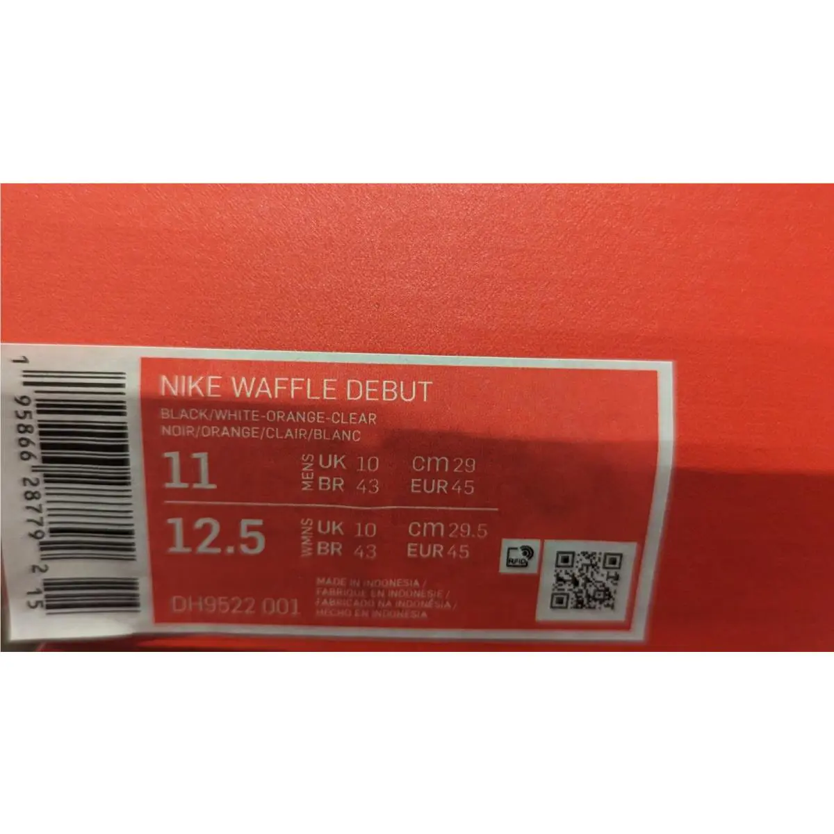 Nike shoes - Nike Waffle One - Waffle One - Blacl/White Orange 4