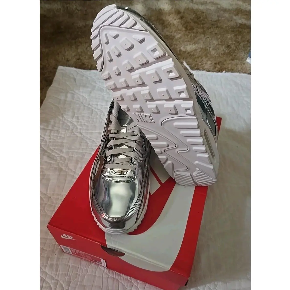 Nike shoes - Nike Air Max 90 Premium - CQ6639001 - Chrome (UPC: 194272681668) 1