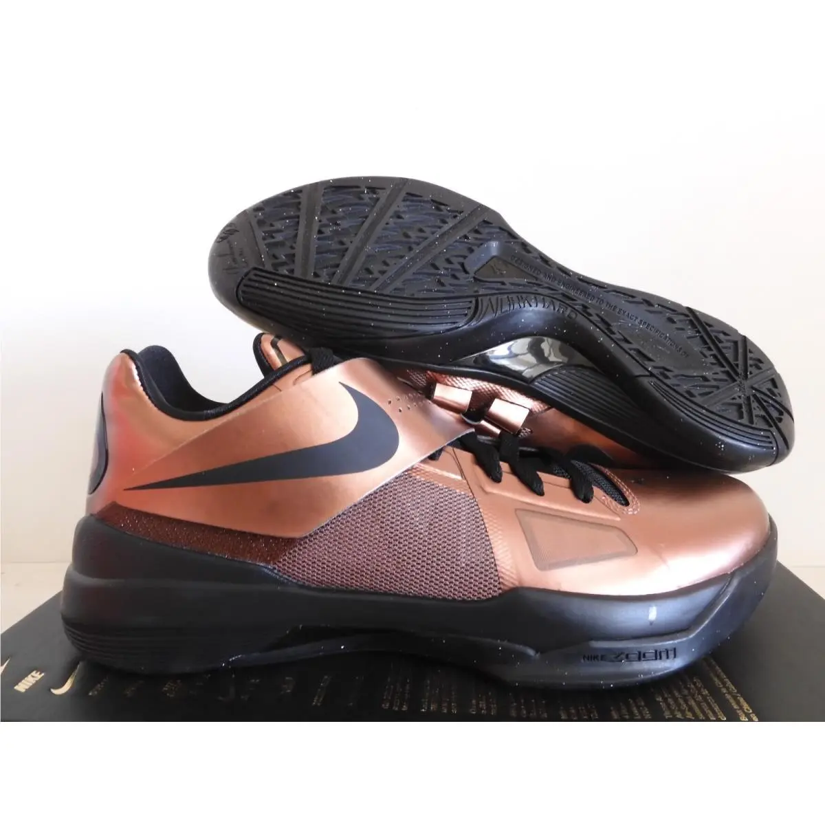 Nike KD 4 Christmas Copper Brown FZ5913 800 Mens Size 8.5 Basketball Shoes