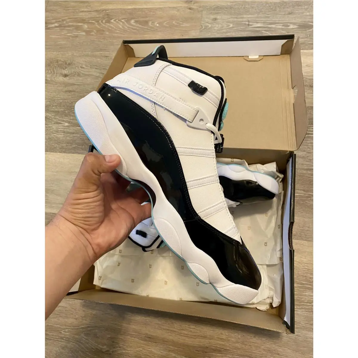 Nike shoes - Air Jordan 6 Rings - Air Rings - 322992-115 - Tropical Twist-White-Concord (UPC: 194957111541) 8
