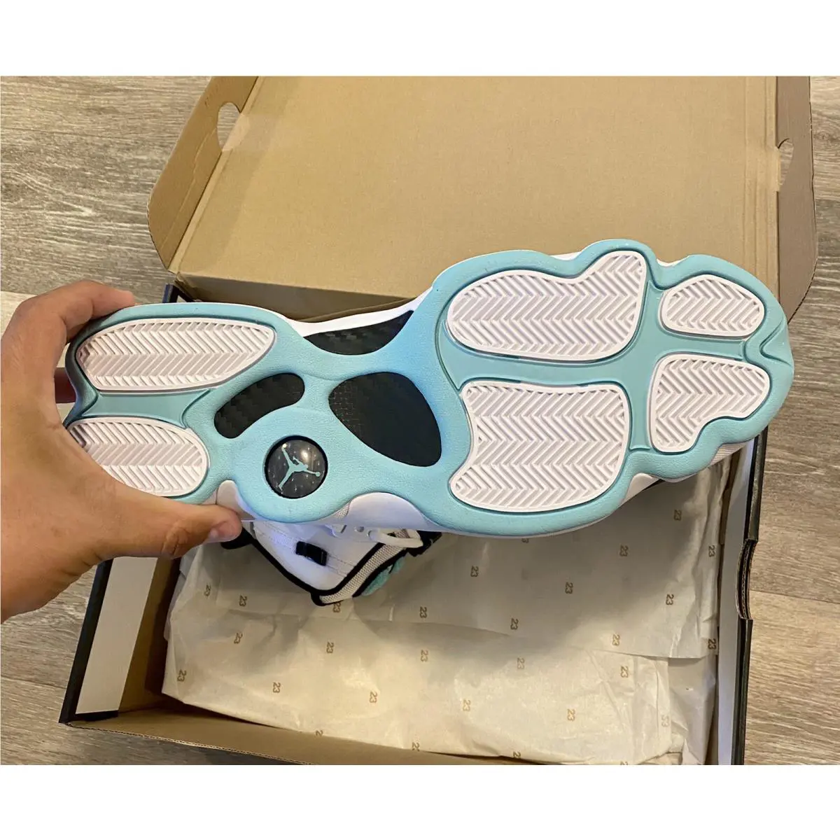 Nike shoes - Air Jordan 6 Rings - Air Rings - 322992-115 - Tropical Twist-White-Concord (UPC: 194957111541) 9