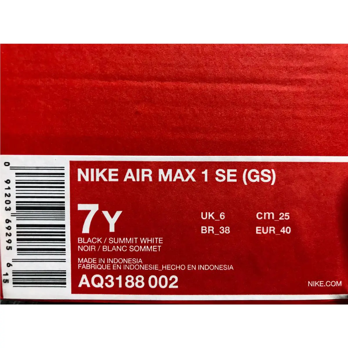 Nike shoes - Nike Air Max 1 - Air Max - Black (UPC: 091203692956) 3