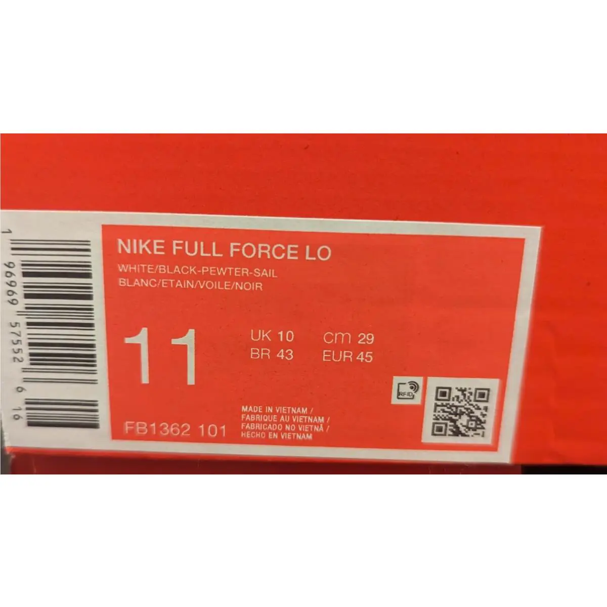 Nike shoes - Nike Full Force - Full Force - White/Black/Pewter/Sail 4