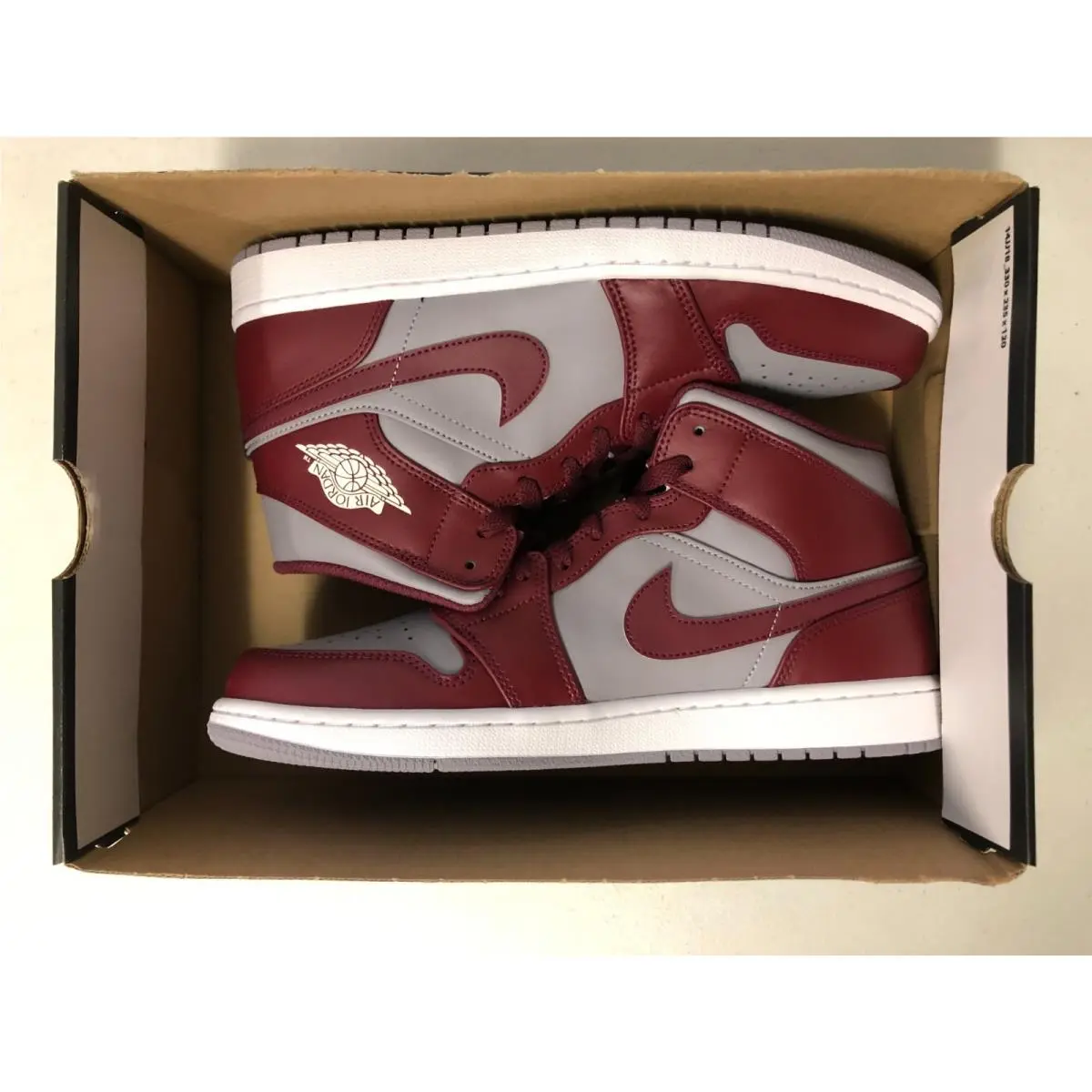 Nike shoes - Air Jordan 1 Mid - Air Mid - DQ8426-615 - Cherrywood Red/White (UPC: 196152219183) 5