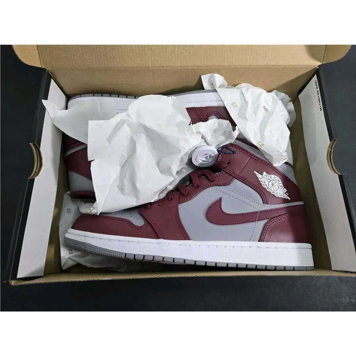 Nike shoes - Air Jordan 1 Mid - Air Mid - DQ8426-615 - Cherrywood Red/White (UPC: 196152219183) 9