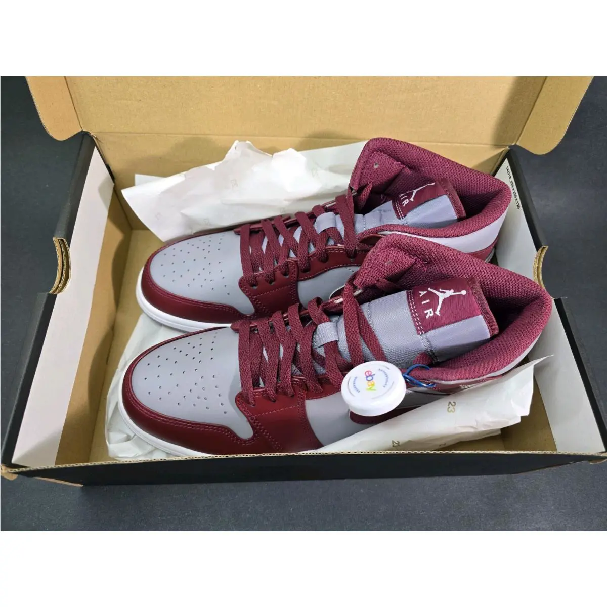 Nike shoes - Air Jordan 1 Mid - Air Mid - DQ8426-615 - Cherrywood Red/White (UPC: 196152219183) 1