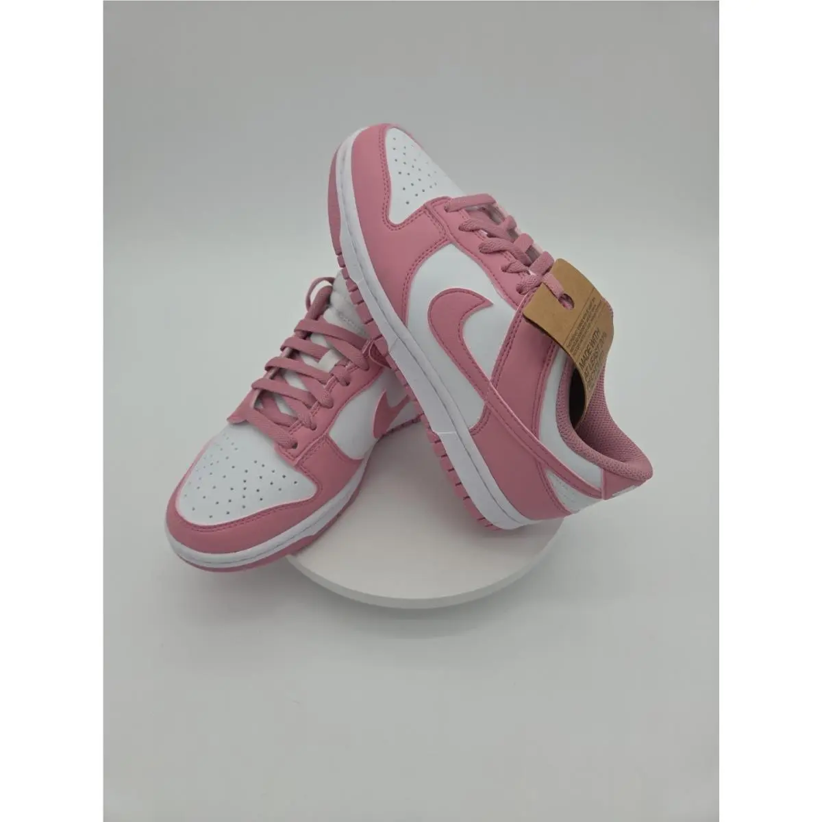 Nike Dunk Low Next Nature Women`s Size 7 White Elemental Pink DD1873-112 No Lid