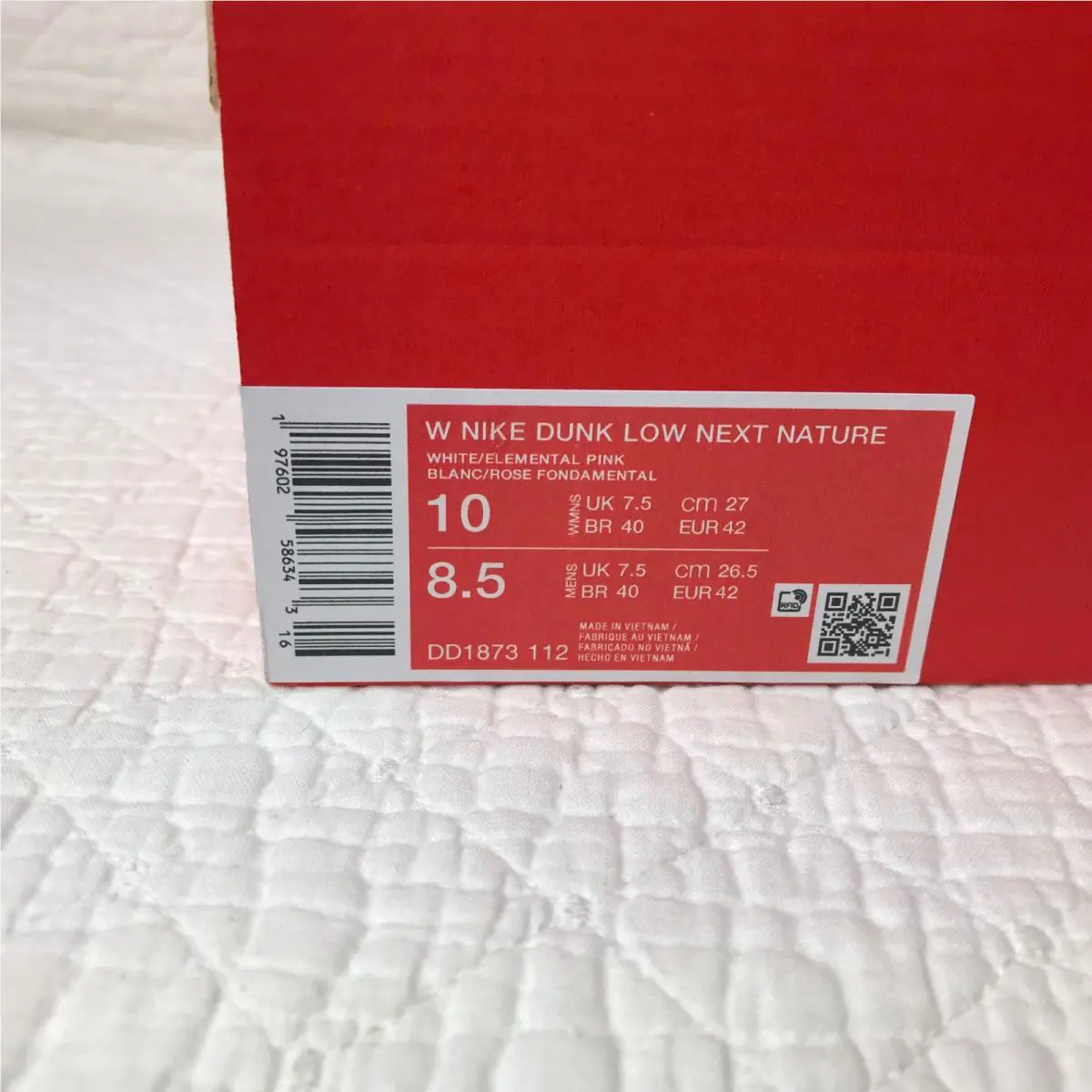 Nike shoes - Nike Dunk Low - Dunk Low - DD1873-112 - White Elemental Pink 11