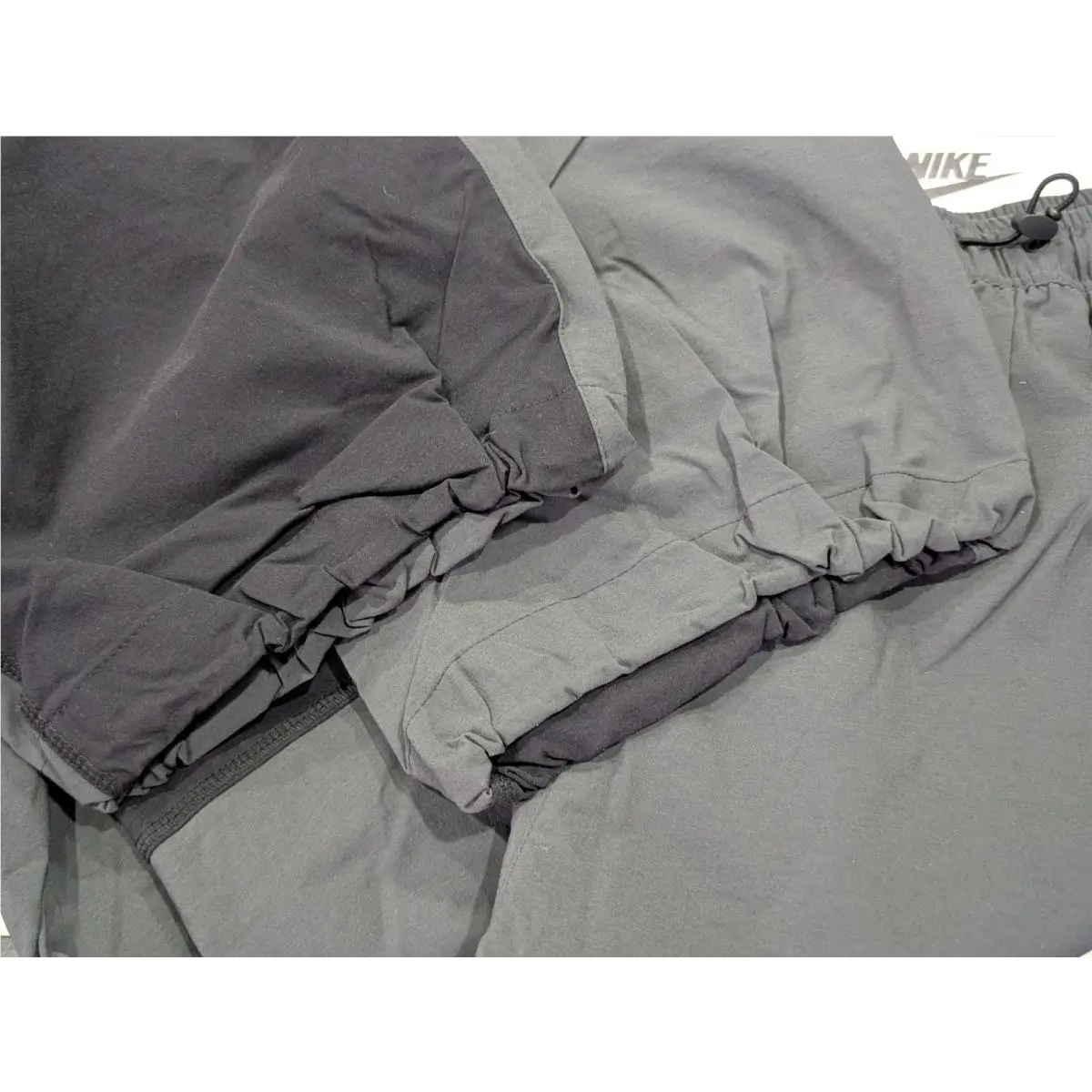Nike clothing - Nike Tech Woven Oversized Pants - HM7158 - Black / Gray - Green (UPC: 197600960824) 15