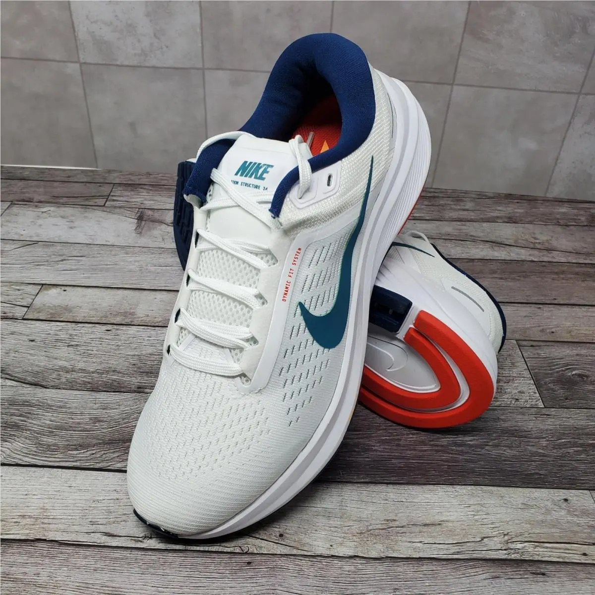 Nike Air Zoom Structure 24 White Bright Spruce DA8535-102 Men`s Size 7