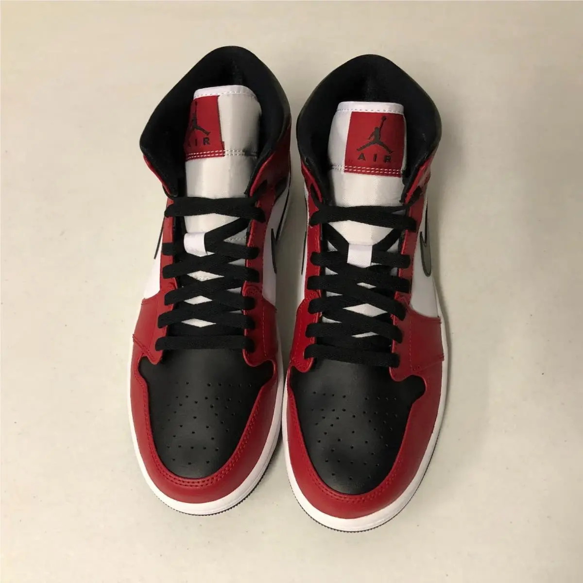 Nike shoes - Air Jordan 1 Mid - Air Mid - 554724-069 - Black/Black-Gym Red (UPC: 193658124065) 1