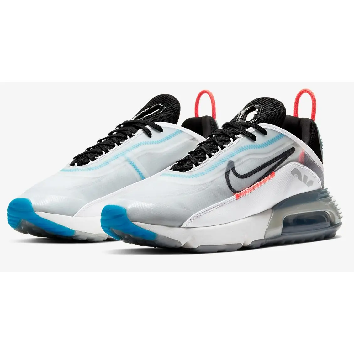 Air Max 2090 White Pure Platinum Bright Crimson Black CT7695-100 Mens by Nike