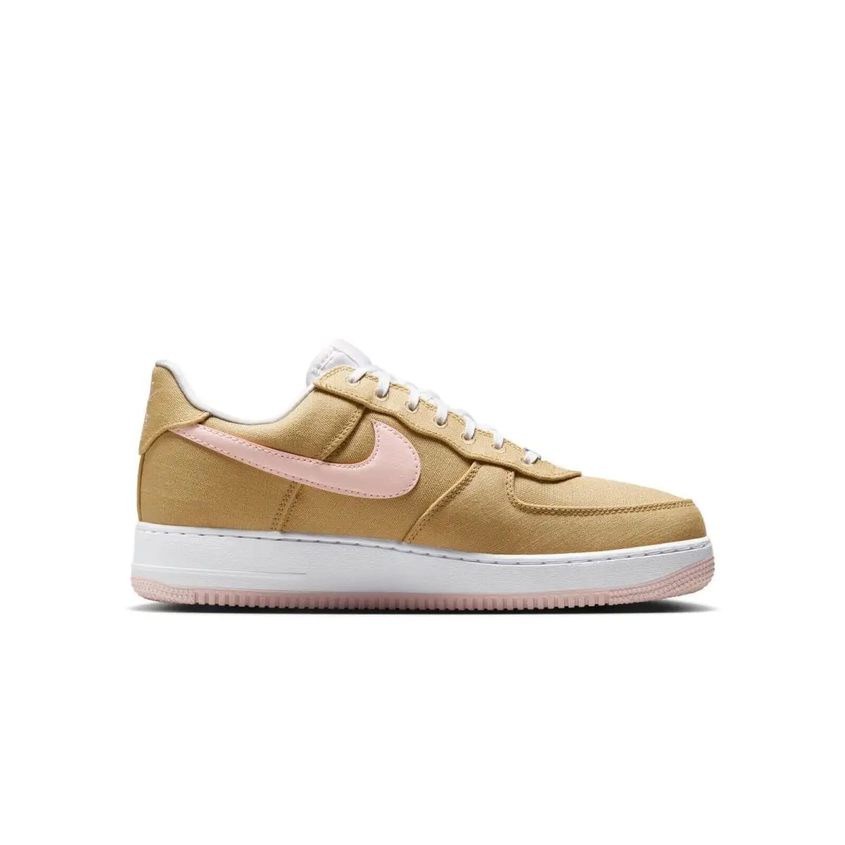 Nike Air Force 1 Retro Linen Canvas Men`s Shoes Size 6 - LINEN/ATMOSPHERE-WHITE