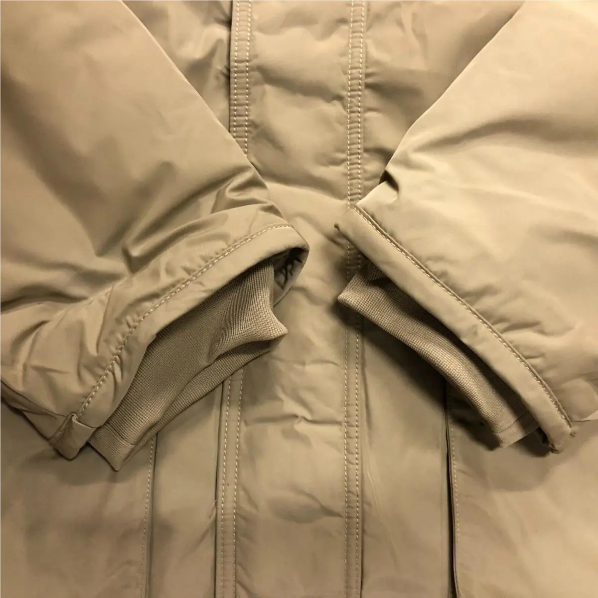 Nike clothing - Nike Sportswear Club Therma-FIT Parka - Khaki/Khaki-Black-White (UPC: 197596564563) 3