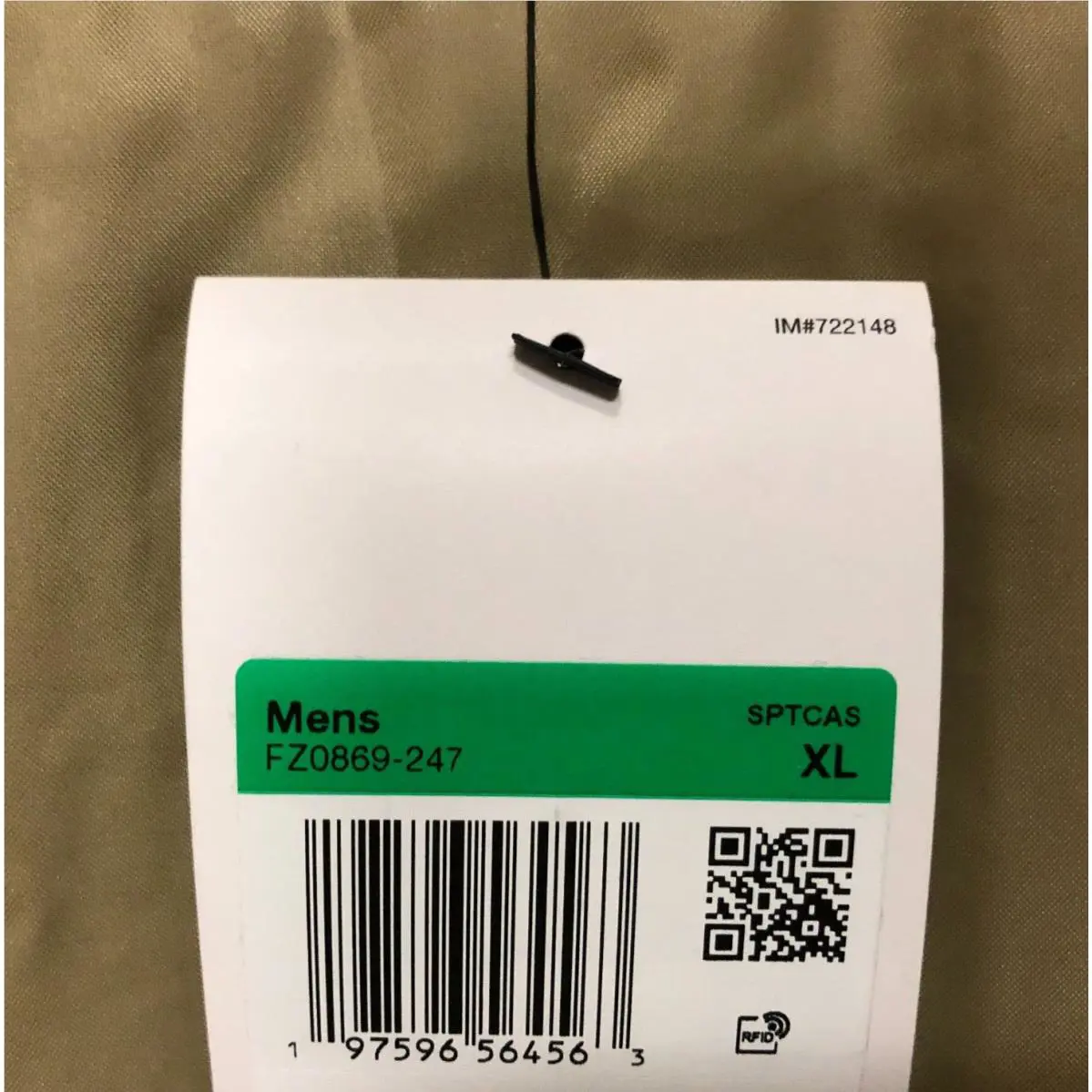 Nike clothing - Nike Sportswear Club Therma-FIT Parka - Khaki/Khaki-Black-White (UPC: 197596564563) 5