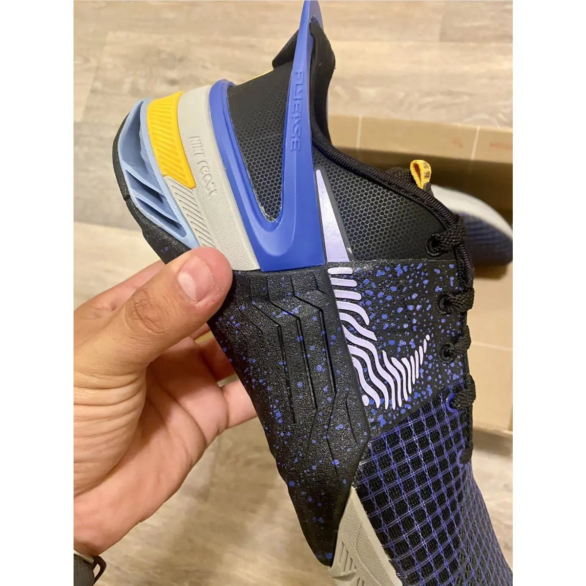 Nike shoes - Nike Metcon 8 Flyease - Metcon Flyease - DO9381-001 - Black-Light Thistle-Lapis (UPC: 196149187600) 7