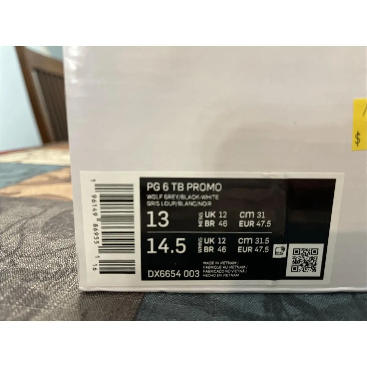 Nike shoes - Nike PG 6 - Dx6654 003 - Wolf Grey Black White 13