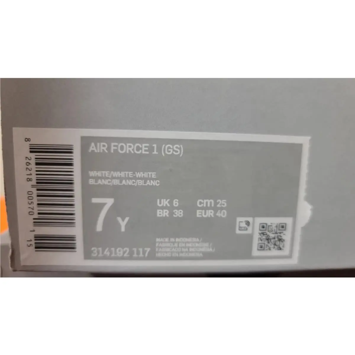 Nike shoes - Air Force 1 - Air Force - White/White-White (UPC: 826218005701) 7